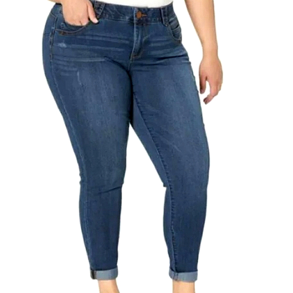 NWT Democracy Ankle Skimmer High Rise Skinny Jeans With Ab Technology sz 16